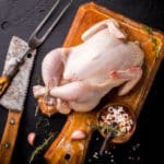 Poulet fermier cacher